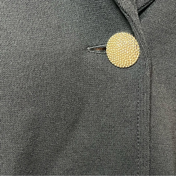 St John Knit One Button Topper Caviar & Cream Jacket Women’s Size 10 With Tags - Picture 12 of 12